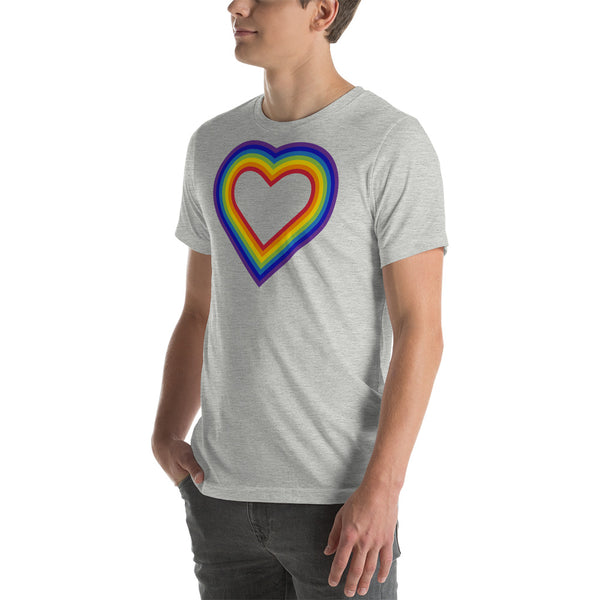 men's 'rainbow heart' ultra soft premium t-shirt