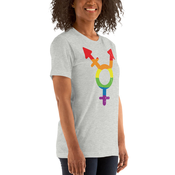 transgender rainbow pictogram soft feel t-shirt