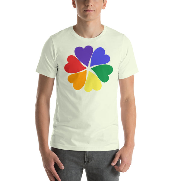 men's 'flower hearts' premium graphic t-shirt