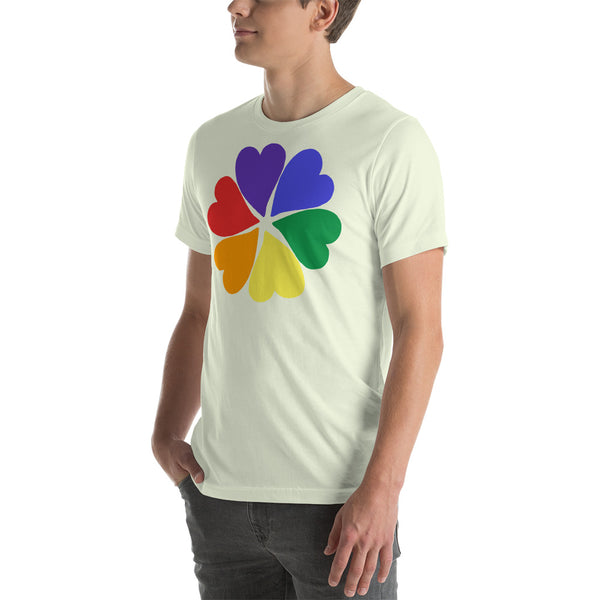 men's 'flower hearts' premium graphic t-shirt