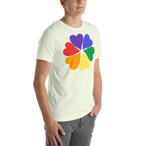 men's 'flower hearts' premium graphic t-shirt