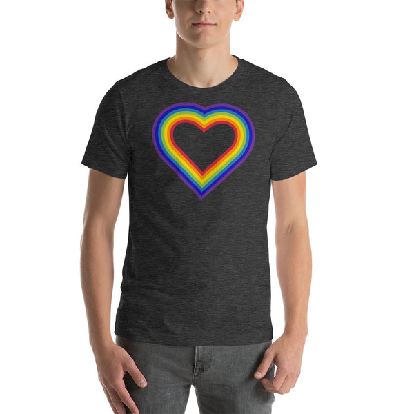 men's 'rainbow heart' ultra soft premium t-shirt