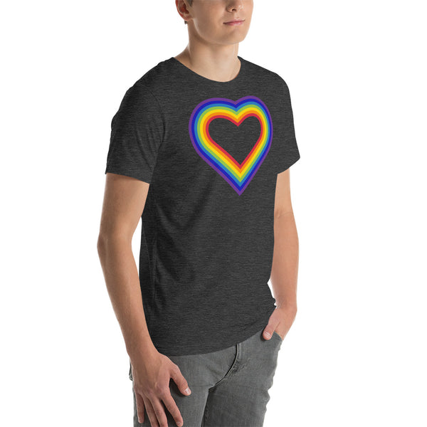 men's 'rainbow heart' ultra soft premium t-shirt