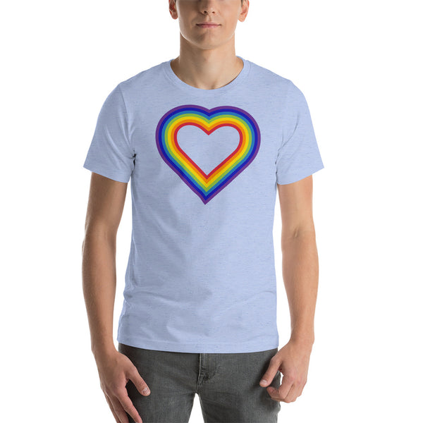 men's 'rainbow heart' ultra soft premium t-shirt