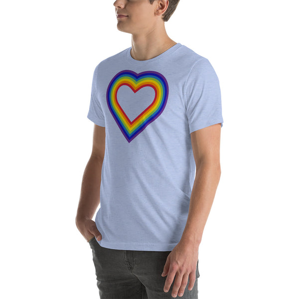 men's 'rainbow heart' ultra soft premium t-shirt