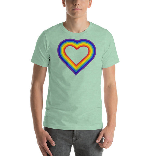 men's 'rainbow heart' ultra soft premium t-shirt