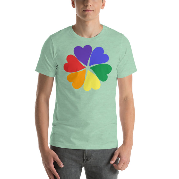 men's 'flower hearts' premium graphic t-shirt