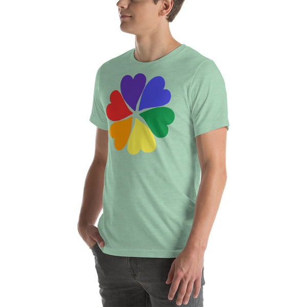 men's 'flower hearts' premium graphic t-shirt