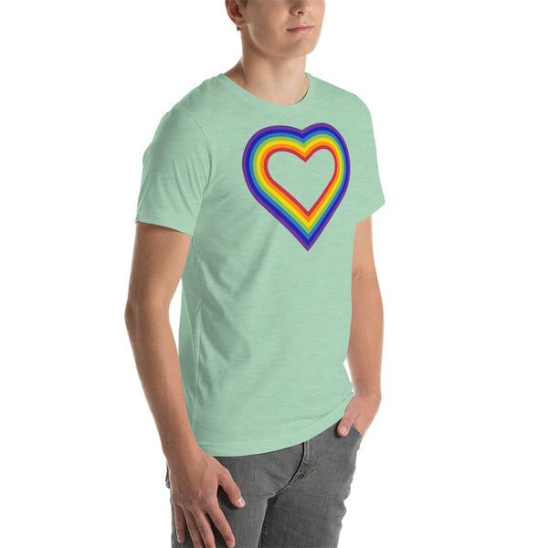 men's 'rainbow heart' ultra soft premium t-shirt