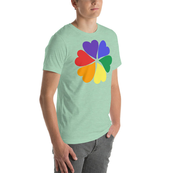 men's 'flower hearts' premium graphic t-shirt