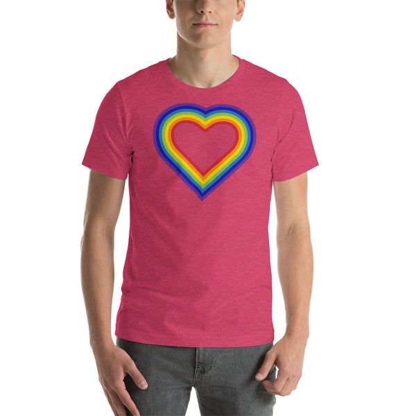 men's 'rainbow heart' ultra soft premium t-shirt