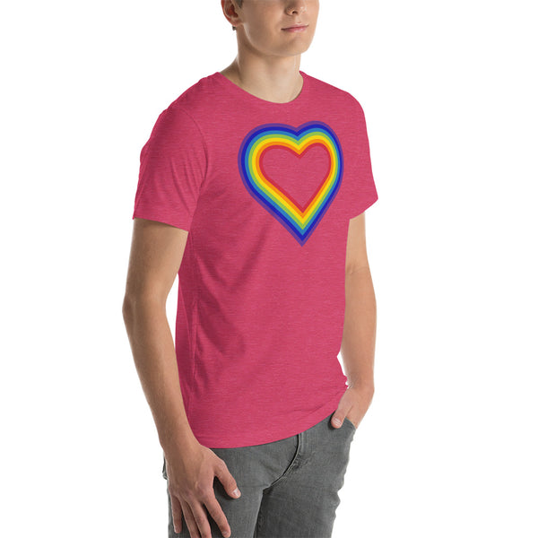 men's 'rainbow heart' ultra soft premium t-shirt