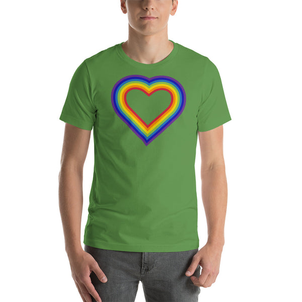 men's 'rainbow heart' ultra soft premium t-shirt