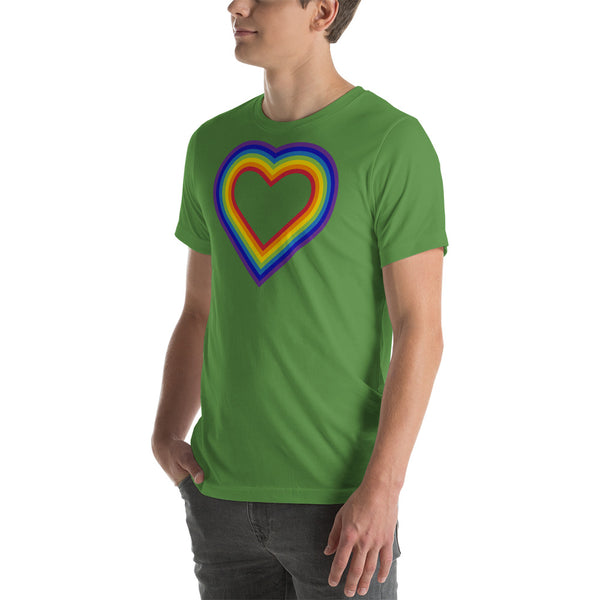 men's 'rainbow heart' ultra soft premium t-shirt