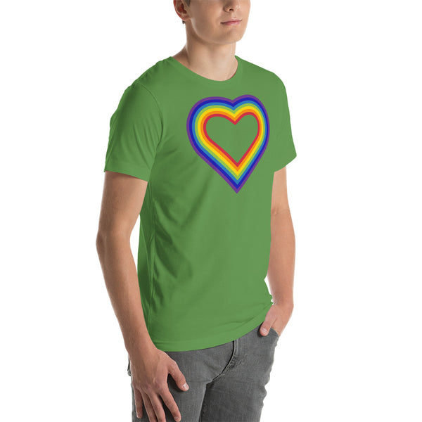 men's 'rainbow heart' ultra soft premium t-shirt