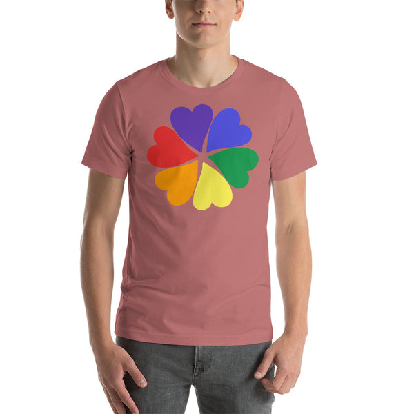 men's 'flower hearts' premium graphic t-shirt