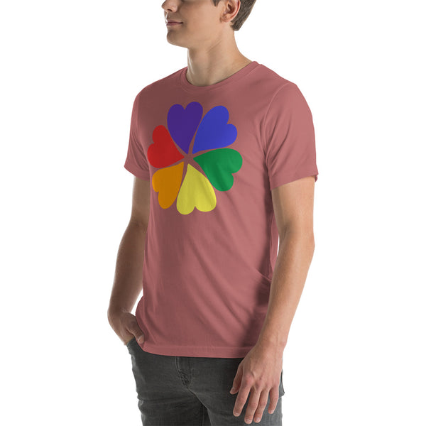 men's 'flower hearts' premium graphic t-shirt