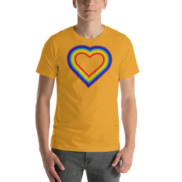 men's 'rainbow heart' ultra soft premium t-shirt