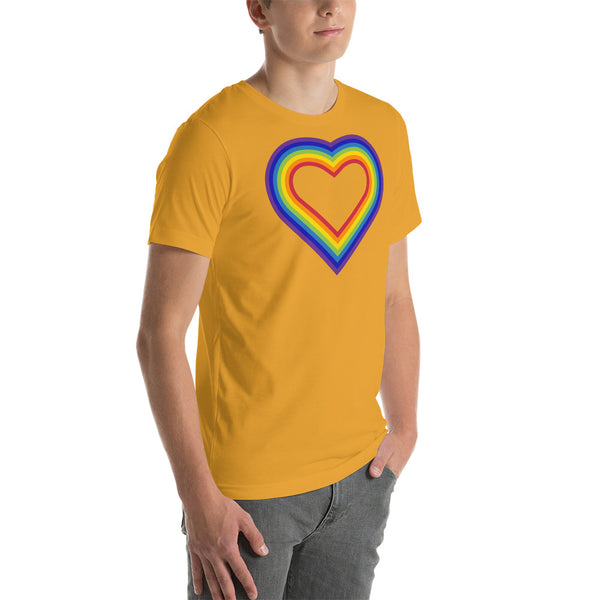 men's 'rainbow heart' ultra soft premium t-shirt