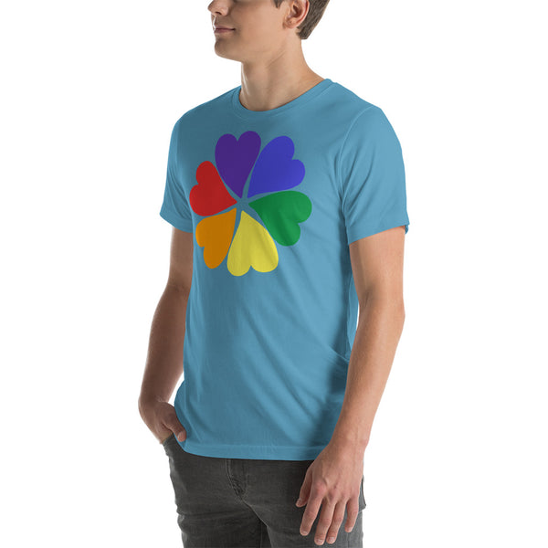 men's 'flower hearts' premium graphic t-shirt
