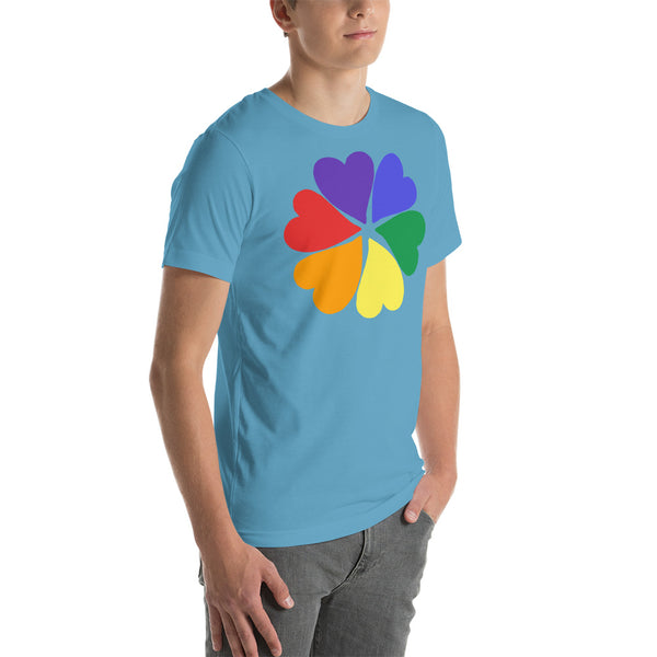 men's 'flower hearts' premium graphic t-shirt