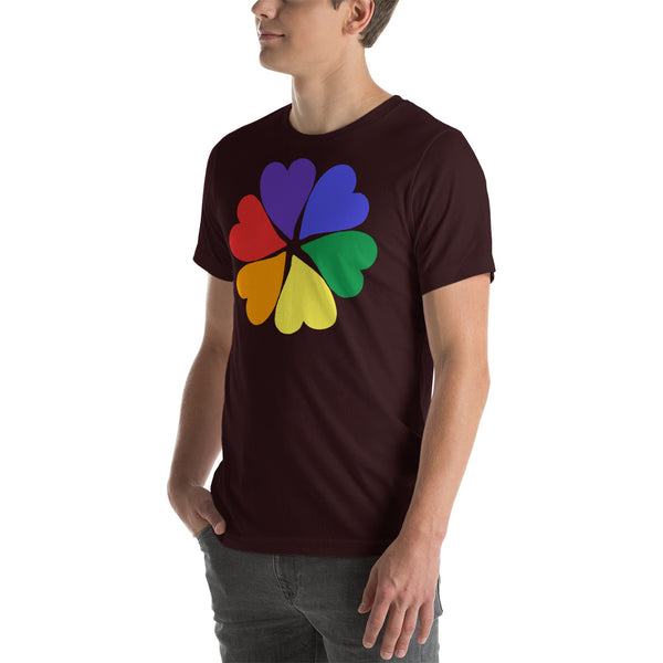 men's 'flower hearts' premium graphic t-shirt