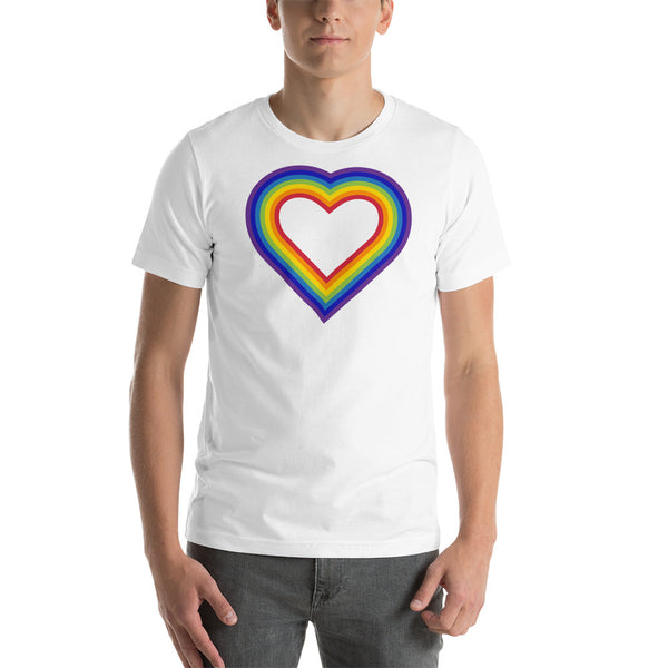 men's 'rainbow heart' ultra soft premium t-shirt