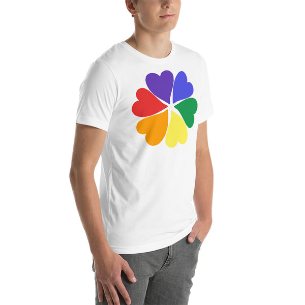 men's 'flower hearts' premium graphic t-shirt