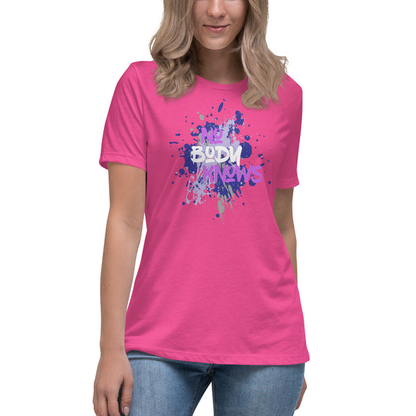 women's 'nobody knows' splash graphic t-shirt
