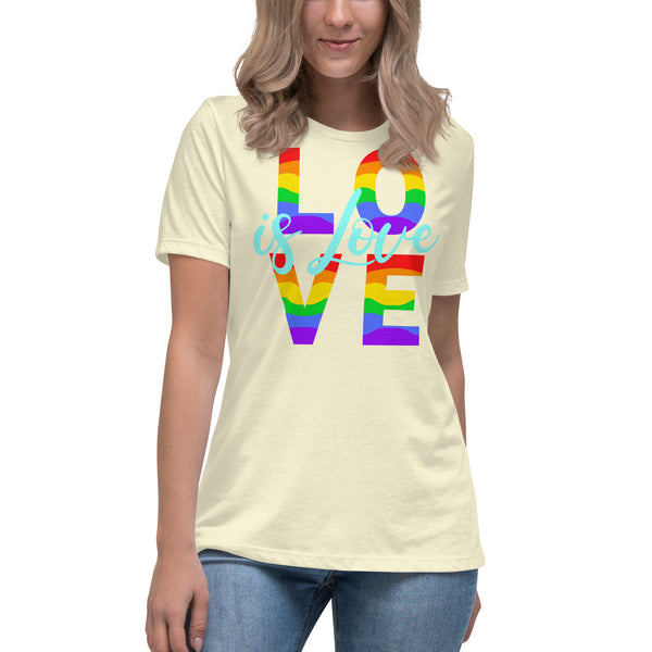 women’s 'love is love' true fit premium t-shirt