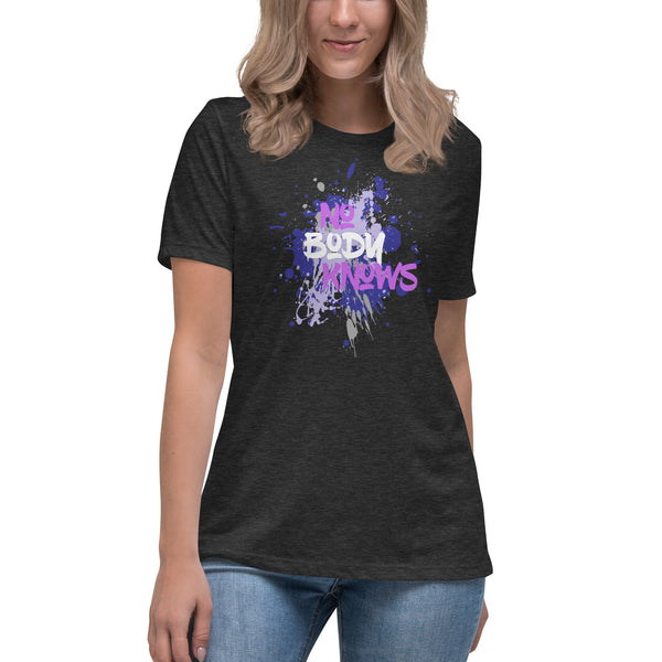 women's 'nobody knows' splash graphic t-shirt