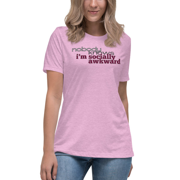 women's 'nbk i'm socially awkward' premium t-shirt
