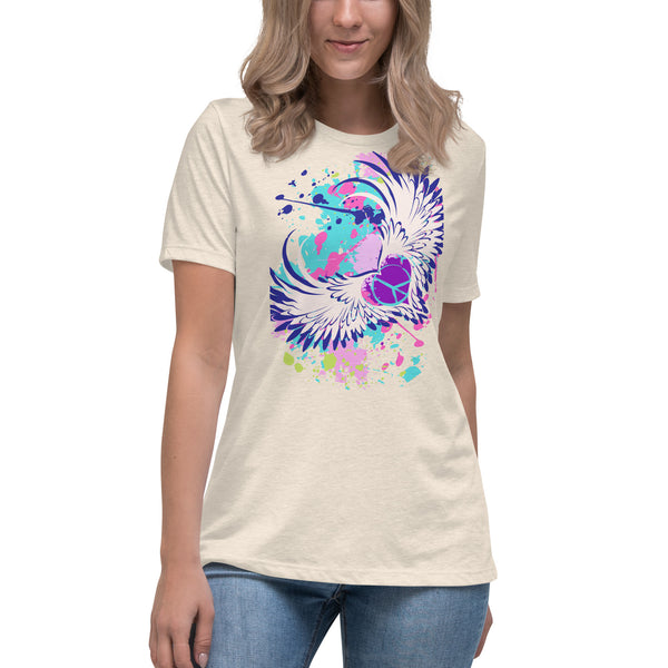 women's 'love peace' graphic comfort t-shirt