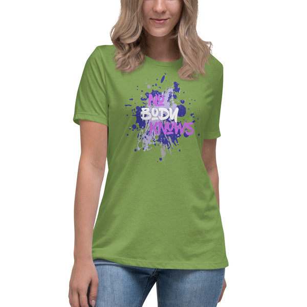 women's 'nobody knows' splash graphic t-shirt