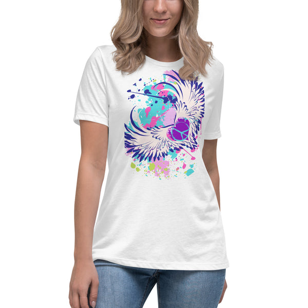 women's 'love peace' graphic comfort t-shirt