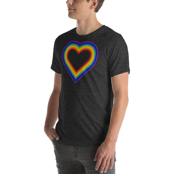 men's 'rainbow heart' ultra soft premium t-shirt
