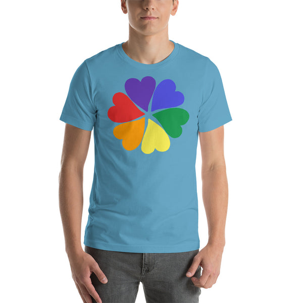 men's 'flower hearts' premium graphic t-shirt