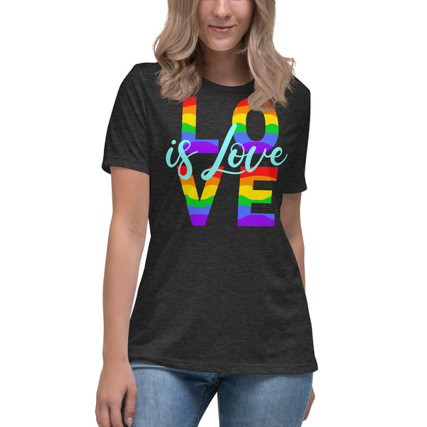 women’s 'love is love' true fit premium t-shirt