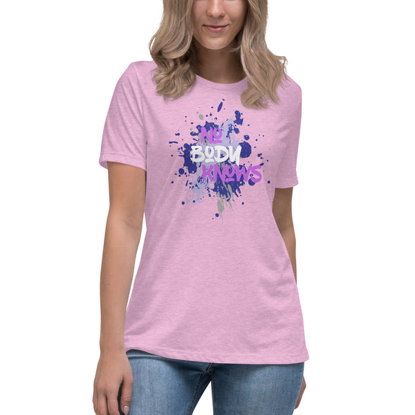 women's 'nobody knows' splash graphic t-shirt